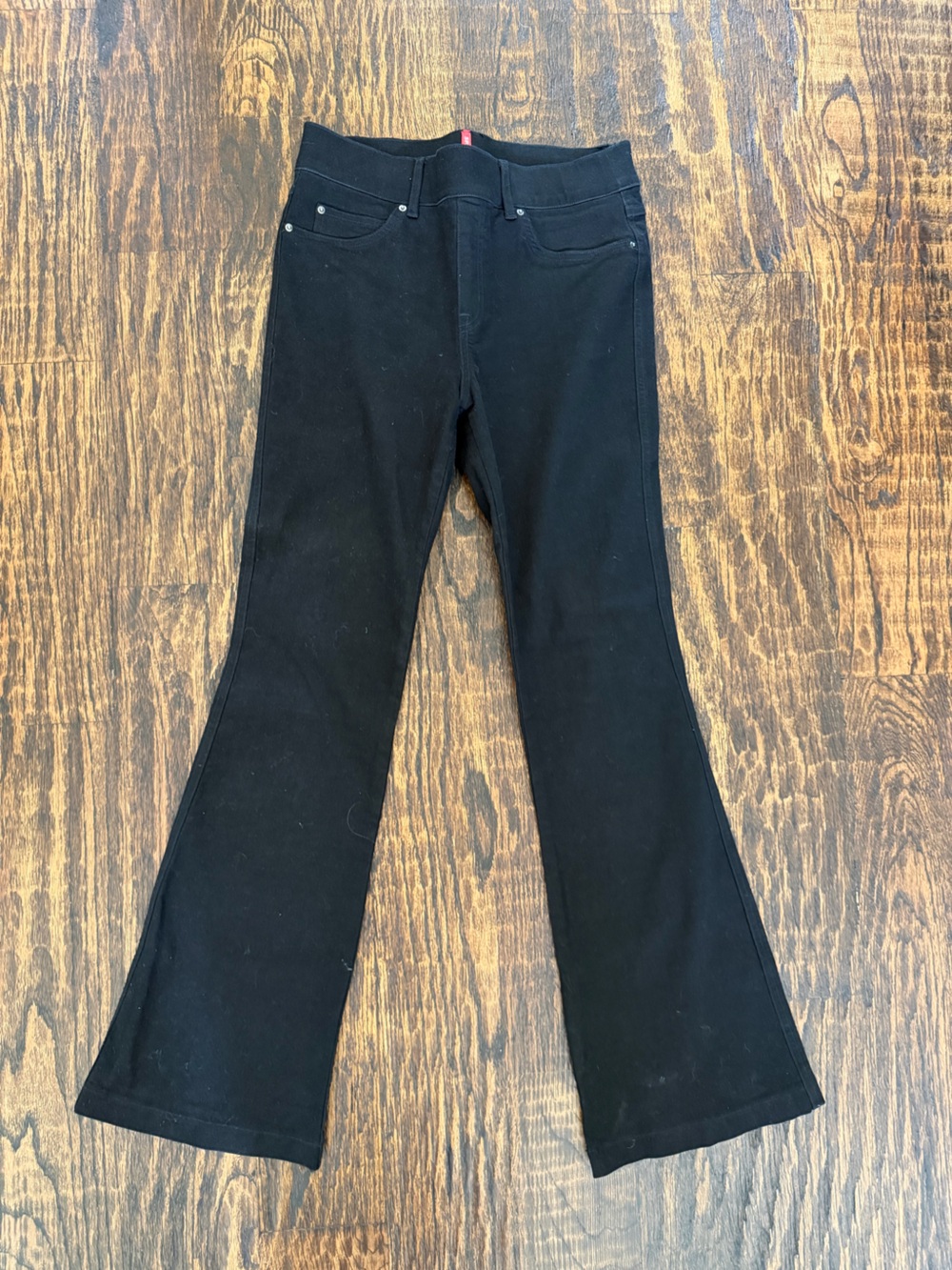 SPANX Black Flare Pull On Denim Size Medium
